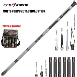 CEOI GWOK Hiking Stick Multi-functional Adjustable Walking Sticks All Your Outdoor Needs Durable Aluminum Alloy Trekking Poles