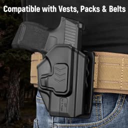 P365 Holster with Molle Adapter,OWB Holster for Sig Sauer P365X / P 365 SAS / P365 .380,ndex Release,Adjustable Cant,Right Hand