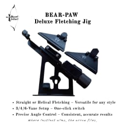 Arrow Fletching Jig for Hunting Arrows - Adjustable Tool for 3/4/6 Vanes, Helical & Straight
