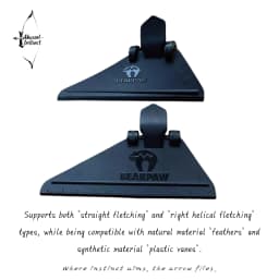 Arrow Fletching Jig for Hunting Arrows - Adjustable Tool for 3/4/6 Vanes, Helical & Straight