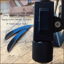 Arrow Fletching Jig for Hunting Arrows - Adjustable Tool for 3/4/6 Vanes, Helical & Straight