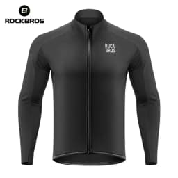 ROCKBROS Winter Cycling Jacket Men's Coat Professional Thermal Fleece Cycling Clothing 3 Season Windproof Outdoor Sports Jacket