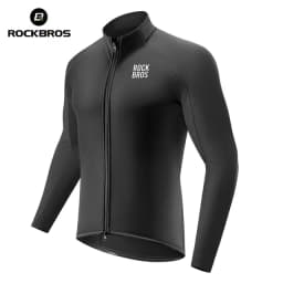 ROCKBROS Winter Cycling Jacket Men's Coat Professional Thermal Fleece Cycling Clothing 3 Season Windproof Outdoor Sports Jacket