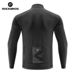 ROCKBROS Winter Cycling Jacket Men's Coat Professional Thermal Fleece Cycling Clothing 3 Season Windproof Outdoor Sports Jacket