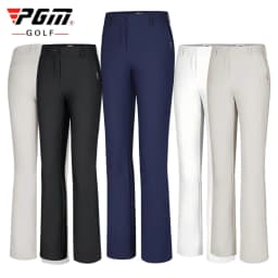 PGM Golf Girls Thicken Pants Women Windproof Warm Solid Sweatpants Lady High Waist Stretched Golf Pants Flared Trousers