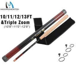 MAXCATCH Tenkara Fly Fishing Rod 9-13FT Telescoping 7:3 Fast Action 9-Section Graphite Rod with Carbon Tube Portable