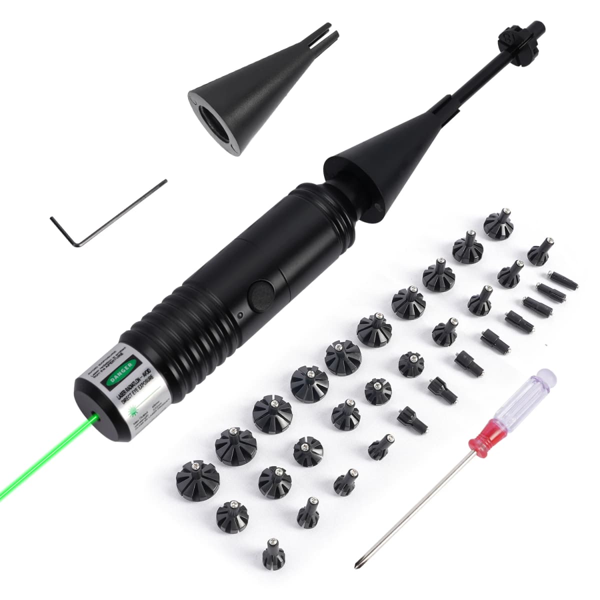 1350 Tactical Green Laser Collimator Sight Kit Parallel Calibration Hunting Point Sight for Rifle Pistol Full Caliber Compatible