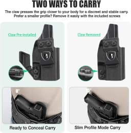 Only For Taurus GX2,IWB Kydex Holster,Concealed Carry Holster,Adjustable Cant,Audible Lock,Inside Waistband Carry,Right Hand