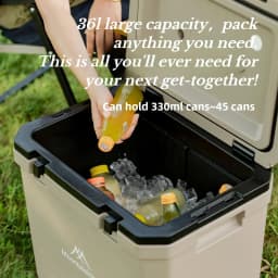 GO PEAK MOUNTAINHIKER 36L Khak Pulley Warm Box Outdoor Incubator Portable Warm Box BBQ Car Refrigerator Box with Trolley Wheels