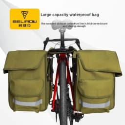 30/43/50L Bicycle backpack double-sided tail bag rear shelf waterproof large-capacity backpack West Biking Bike Rear Seat Bag