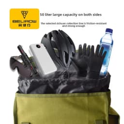 30/43/50L Bicycle backpack double-sided tail bag rear shelf waterproof large-capacity backpack West Biking Bike Rear Seat Bag