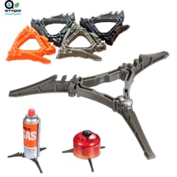 Fuel Can Stabilizer for Camping Stoves,Foldable Cartridge Canister Tripod Bracket for Hiking Camping Outdoor Gas Tank Bracket