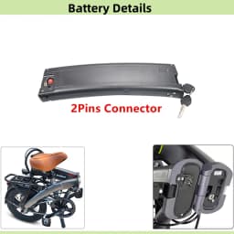 Reention Rapier IR-III 36V Totem Foldable Ebike Battery 7.8Ah 36V 10.5Ah for Tebco Motiv Stash Fischer Carrera Crosscity Ebike