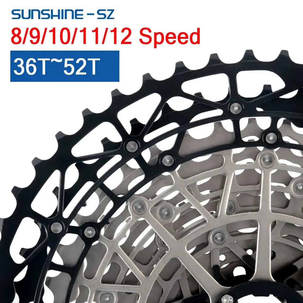 Sunshine 9 10 11 12 Speed MTB Cassette Bike Ratchet 40T 46T 52T Mountain Bike 11S K7 Bicycle Gear for Shimano M4100 M5100 M6100
