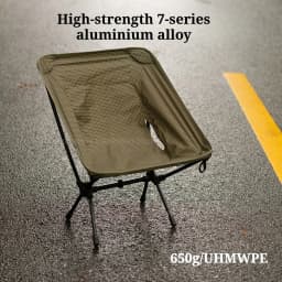 650g UHMWPE Folding Chair Ultralight Moon Chair for Camping Hiking Fishing Backpacking Trekking Equipment 100kg Load