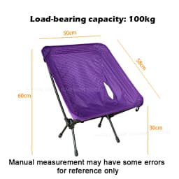 650g UHMWPE Folding Chair Ultralight Moon Chair for Camping Hiking Fishing Backpacking Trekking Equipment 100kg Load