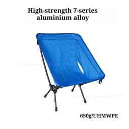 650g UHMWPE Folding Chair Ultralight Moon Chair for Camping Hiking Fishing Backpacking Trekking Equipment 100kg Load