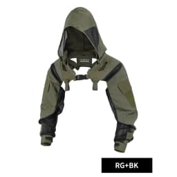 DMgear Tactical Hooded Coat Combat Uniform Long Sleeve Jacket Camouflage Black Breathable Comfortable Hunting Camping Outdoor