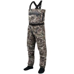 BASSDASH Men’s Lightweight Breathable Chest Wader Black Camo Stockingfoot for Fly Fishing Hunting FW11