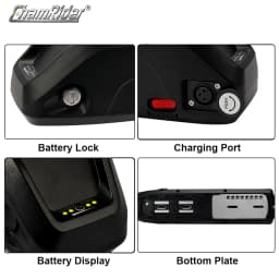 ChamRider HaiLong 2 Ebike Battery Box Electric Bike Down Tube Case with USB 5V Output 10S6P 13S5P Nickle Strips 65 Pcs