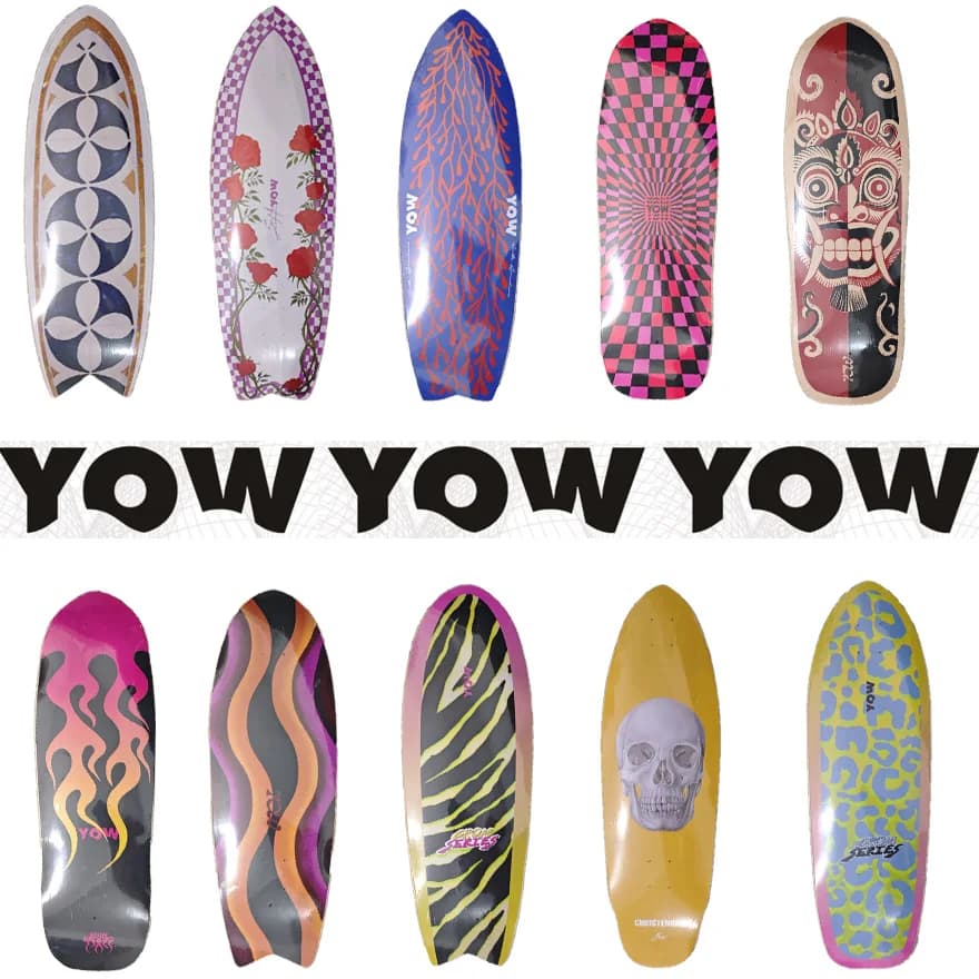 YOW Land Surf Skateboard Decks Only 31~32.5 Inch Full Canadian Maple Material Good Quality