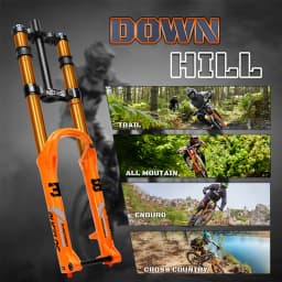 BUCKLOS 15*110mm Boost Bike Suspension Fork Travel 180mm Dual Crown MTB Air Fork 27.5inch 29inch Bicycle Air Suspension Fork