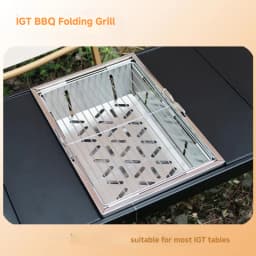 WESTTUNE IGT Barbecue Grill Folding Charcoal Firewood Stove Heater Portable Camping Picnic Cookware Stainless Steel BBQ Rack