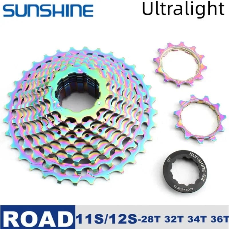 11 12 Speed SLR CNC Road Bike Cassette 11-28/32/34/36T Ultralight Gravel Freewheel Colorful Flywheel K7 Sprocket For Shimano HG