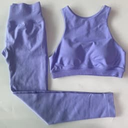 2 Piece Sets Women Racer Sports Bra High Waist Scrunch Bum Seam Yoga leggings Sports Suit Fitness Clothes Outfit Yoga Set
