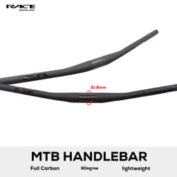 RACE Full Carbon Mtb Handlebar 9 Degree,660-780mm,Black Matt,XC/Cross Handlebars For Mountain Bike,Clamp Diameter 31.8mm