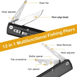 12-in-1 Multi-Functional Fishing Pliers, EDC Pocket Knife, Fish Lip Clamp, Multi-Tool Pliers, Survival and Camping Equipment