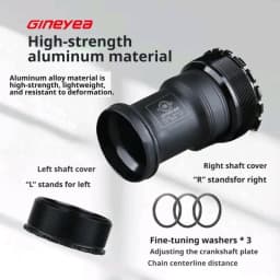 GINEYEA T47 Threaded Bottom Bracket Ceramic Bearing Waterproof 68/77/86mm 24/29mm Axle For Road MTB Gravel Bike