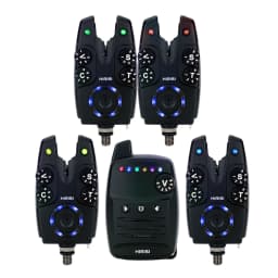 Hirisi Wireless Carp Fishing Alarm Set 1+4 with Anti-Theft & Bite Indicator S4 Alarm Set Fishing Tackle for Carp Anglers