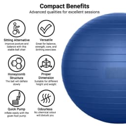 Yoga Ball 75cm Explosion-proof Gym Equipment for Pilates Bodybuilding Balance Training Rehabilitation Exercise Add-ons