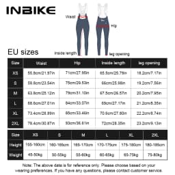 INBIKE Spring Women's Biking Bib Pants High Waist Road Cycling Pants Long with Padded Cushion for Long Riding Road Bike Toursers