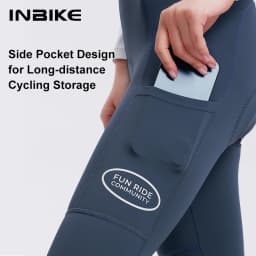 INBIKE Spring Women's Biking Bib Pants High Waist Road Cycling Pants Long with Padded Cushion for Long Riding Road Bike Toursers