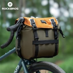 ROCKBROS Bike Front Bag 24L Large Capacity Expandable Handlebar Bag Portable Waterproof Shoulder Bag Fits various scenarios Bag
