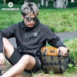 ROCKBROS Bike Front Bag 24L Large Capacity Expandable Handlebar Bag Portable Waterproof Shoulder Bag Fits various scenarios Bag