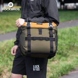 ROCKBROS Bike Front Bag 24L Large Capacity Expandable Handlebar Bag Portable Waterproof Shoulder Bag Fits various scenarios Bag