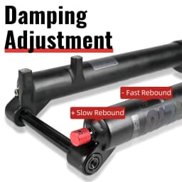 NanLio Dual Crown MTB Air Fork 27.5/29 Inch (2.5" Tire) - 150mm Travel, Rebound Adjust, 32mm 15/9x100mm for E-Bike & Downhill