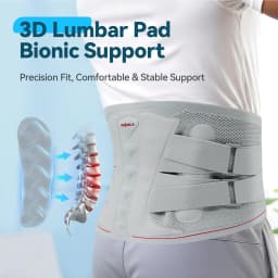 Breathable Lumbar Back Support Belt with 3D Lumbar Pad for Lower Back Pain Relief Adjustable Waist Wrap for Sports Lifting Men