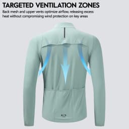 RION Men's Windbreaker Packable Cycling Jacket Windproof Bicycle Coat Bike Clothes MTB Jackets UPF50+ Sun Protection Lightweight