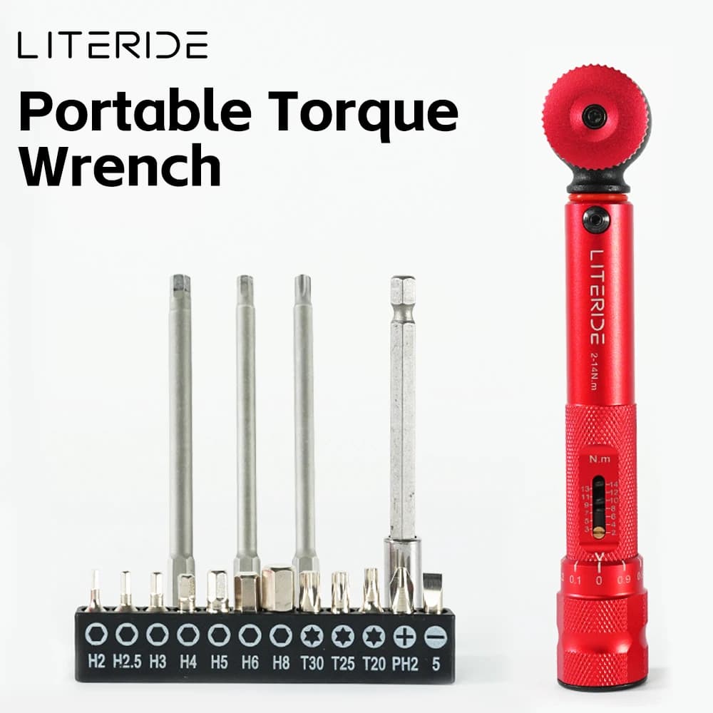 LITERIDE Bike Allen Key Spanner Torque Ratchet Wrench Portable Road Cycling Screwdriver Tyre Tool Set Bicycle Hand Repair Tools