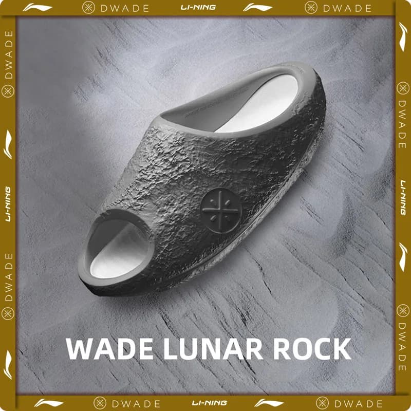 Li-Ning Men's WADE LUNAR ROCK SLIDE Slippers Breathable Soft Cushioning LiNing Basketball Lightweight Sandals ABTW003
