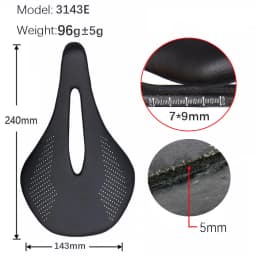 ELITA ONE SUPER LIGHT MTB/Road Bike Saddle 240*143mm Carbon Rails7x7/7x9mm Bicycle Seat Super Light 90g