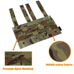 Tactical Vest Patch Molle Adapter Panel Hook&Loop Converter Mounting Placard Badge Patches EDC Tool Bag