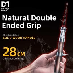 FISHINGFANS MQC Telescopic Travel Rod 5' 6' L ML Trout Cypress Handle Light Small Bait Perch Fishing Rod