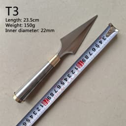 Martial Arts Equipment Red Tassel Spearhead Stainless Steel Training Spear Stage Copper Hoop Blunt-Edge Unsharpened Cutlery