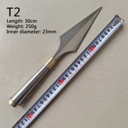 Martial Arts Equipment Red Tassel Spearhead Stainless Steel Training Spear Stage Copper Hoop Blunt-Edge Unsharpened Cutlery