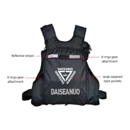Daiseanuo Men Professional Multi-functional Life Fishing Vest Outdoor Sports Fishing Tackle Fly Swimming Adjustable Buoyant Vest